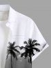 Tenue de Plage Grande Taille Mignon Contrastant Imprimé Cocotier pour la Plage - Blanc 