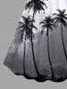 Tenue de Plage Grande Taille Mignon Contrastant Imprimé Cocotier pour la Plage - Blanc 