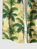 Coconut Tree Print Plus Size Matching Hawaii Beach Outfit For Couples -  