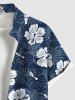 Flower Tropical Leaf Print Plus Size Matching Hawaii Beach Outfit For Couples -  