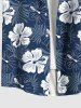 Flower Tropical Leaf Print Plus Size Matching Hawaii Beach Outfit For Couples -  