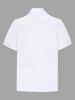 Plus Size Skull Sea Wave Surfer Coconut Tree Sun Scythe Print Hawaii Zipper Polo Shirt For Men -  