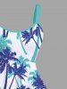 Robe débardeur hawaïenne à imprimé cocotier grande taille - Blanc 6X