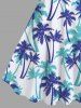 Robe débardeur hawaïenne à imprimé cocotier grande taille - Blanc 6X