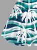 Plus Size Coconut Tree Sea Waves Print Hawaii 1950s Vintage Dress -  