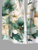 Plus Size Flowers Leaf Ombre Print Buttons Pocket Hawaii Shirt For Men -  