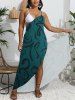 Couverture de Plage Imprimé Graffiti Grande Taille Asymétrique - Vert profond 4XL