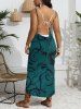 Couverture de Plage Imprimé Graffiti Grande Taille Asymétrique - Vert profond 4XL