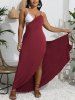 Plus Size Solid Convertible Asymmetric Wrap Backless Beach Cover -  