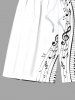Plus Size Music Notes Piano Print Beach Shorts -  