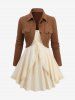Ruched Bust Ruffles Solid Cami Top and Button Cropped Top Set and Ribbed Stirrup Leggings Plus Size Outfit -  