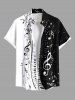 Music Festival Colorblock Notes Piano Keys Print Plus Size Matching Outfit For Couples -  