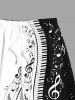 Music Festival Colorblock Notes Piano Keys Print Plus Size Matching Outfit For Couples -  