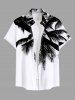 Coconut Tree Two Tone Print Plus Size Matching Hawaii Beach Outfit For Couples -  