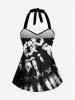 Maillot de Bain Grande Taille Imprimé Ombre - Noir 