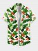 Tenue de Plage à Imprimé Feuilles Tropicales Grande-Taille pour Couples - Vert 