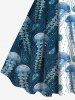 Plus Size Jellyfish Colorblock Print Hawaii Tank Dress -  