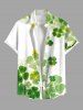 Costume de Lingerie Grande Taille Imprimé Feuilles Four - Blanc 