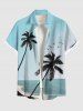 Coconut Tree Sea Beach Ombre Sky Bird Print Plus Size Matching Hawaii Beach Outfit For Couples -  