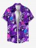 Tropical Leaf Flower Pineapple Print Plus Size Matching Hawaii Beach Outfit For Couples -  