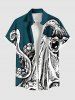 Octopus Print Plus Size Matching Beach Outfit For Couples -  