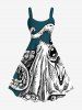 Octopus Print Plus Size Matching Beach Outfit For Couples -  