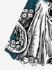Octopus Print Plus Size Matching Beach Outfit For Couples -  