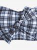 Plaid Print Plus Size Shirts Swimsuit Matching Outfit For Couples -  