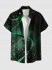Tenue de Plage Métallisée Motif Etoiles Brillantes avec Ruban Grande-Taille pour Couples - Noir 