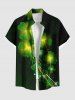 St. Patrick's Day Clover Leaf Glitter 3D Print Plus Size Matching Outfit For Couples -  