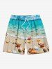 Sea Beach Shell Print Plus Size Matching Hawaii Beach Outfit For Couples -  