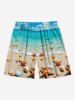Sea Beach Shell Print Plus Size Matching Hawaii Beach Outfit For Couples -  