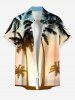 Coconut Tree Sunshine Ombre Print Plus Size Matching Hawaii Beach Outfit For Couples -  
