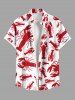 Lobster Print Plus Size Matching Hawaii Beach Outfit For Couples - Blanc 