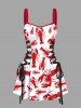 Lobster Print Plus Size Matching Hawaii Beach Outfit For Couples - Blanc 