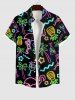 Flamingo Coconut Tree Print Men Shirt and Women Swimsuit Matching Hawaii Beach Outfit For Couples -  