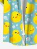 Duck Bubble Print Plus Size Matching Hawaii Beach Outfit For Couples -  