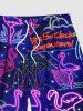 Coconut Tree Flamingo Pineapple Print Women Swimsuit and Men Beach Shorts Matching Hawaii Beach Outfit For Couples -  