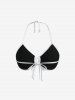 Coconut Tree Floral Skull Baseball Cap Pineapple Juice Print Hawaii Cinched Halter Backless Bikini Top -  