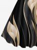 Robe débardeur hawaïenne à imprimé lys grande taille et coupe trapèze - Noir XS