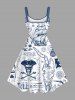 Plus Size Pirate Map Sailboat Compass Print Hawaii Cruise Tank Dress -  