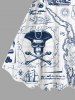 Plus Size Pirate Map Sailboat Compass Print Hawaii Cruise Tank Dress -  