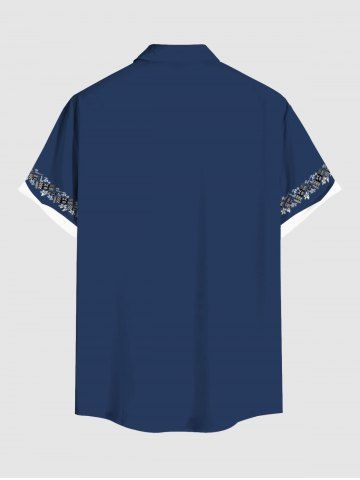 Flower Leaf Geometric Blocks Print Plus Size Matching Hawaii Beach Outfit For Couples