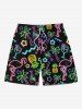 Flamingo Coconut Tree Print Women Swimsuit and Men Beach Shirt Shorts Matching Hawaii Beach Outfit For Couples -  