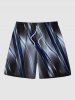 Ombre Glitter Light Beam 3D Print Plus Size Matching Outfit For Couples -  
