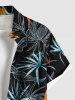 Plus Size Flowers Print Buttons Pocket Hawaii Shirt For Men - Noir M