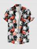 Costume de Plage Flamant Arbre Noix de Coco Grande Taille Assortis pour Couple - Noir 