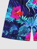 Hibiscus Flower Print Women Swimsuit and Men Beach Shorts Matching Hawaii Beach Outfit For Couples -  