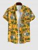 Skull Coconut Tree Pineapple Letters Print Plus Size Matching Hawaii Beach Outfit For Couples -  