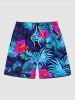 Hibiscus Flower Print Women Swimsuit and Men Beach Shorts Matching Hawaii Beach Outfit For Couples -  
